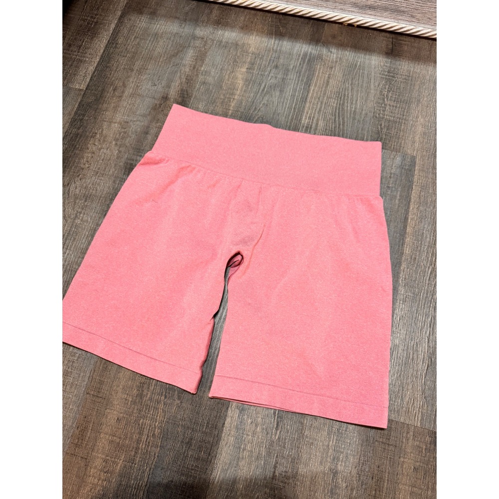 NVGTN Womens Pink Seamless Shorts High Waisted Athletic Gym Shorts Size M